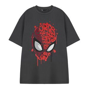Spider-Man Mens Friendly Neighbourhood Short-Sleeved T-Shirt / Gray